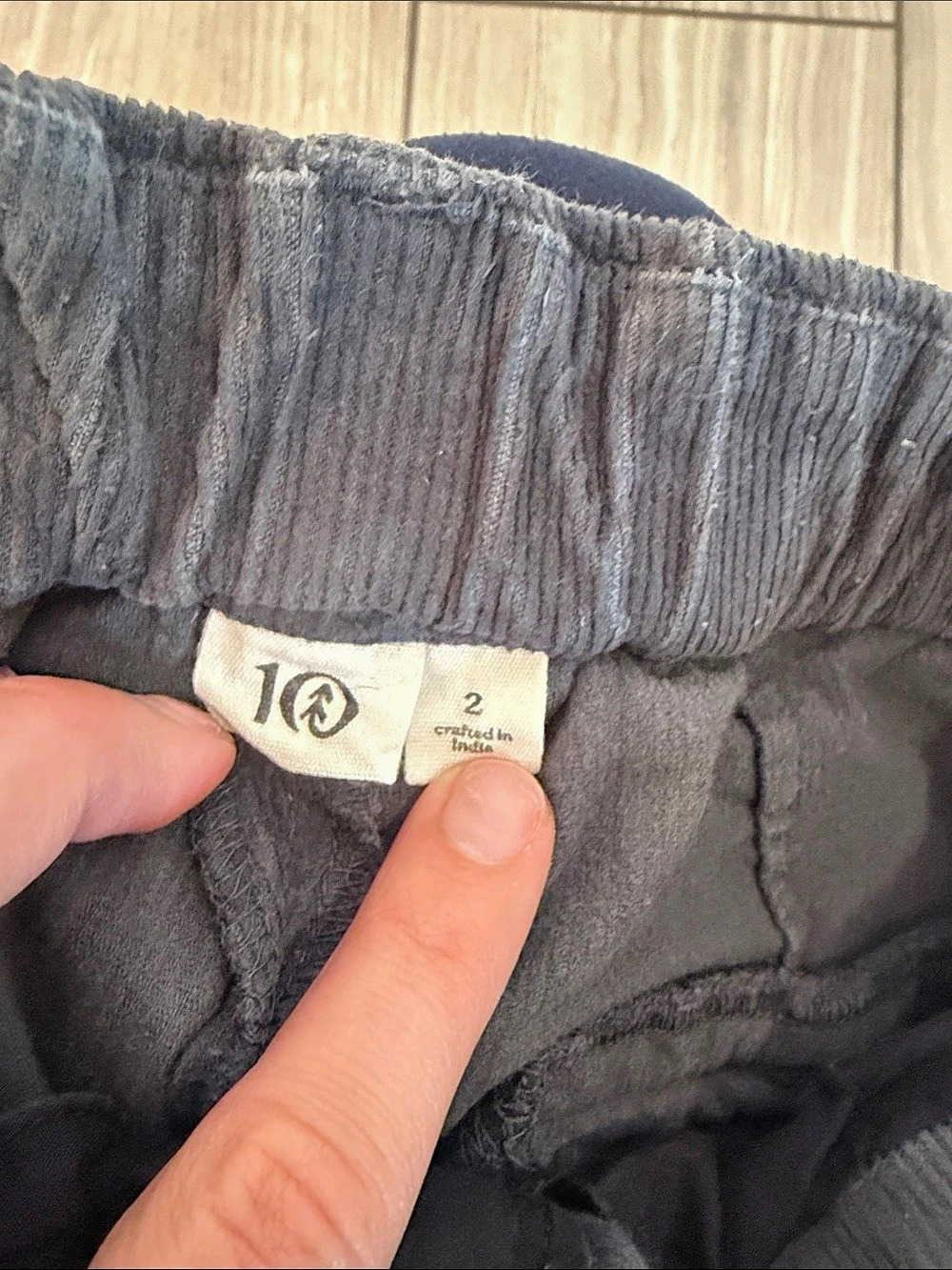 Tentree EcoStretch Corduroy Straight Leg Pant Pants Gray Size 2